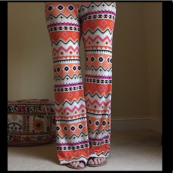 🌻Aztec Printed Palazzo Pants sz M - Picture 5 of 6